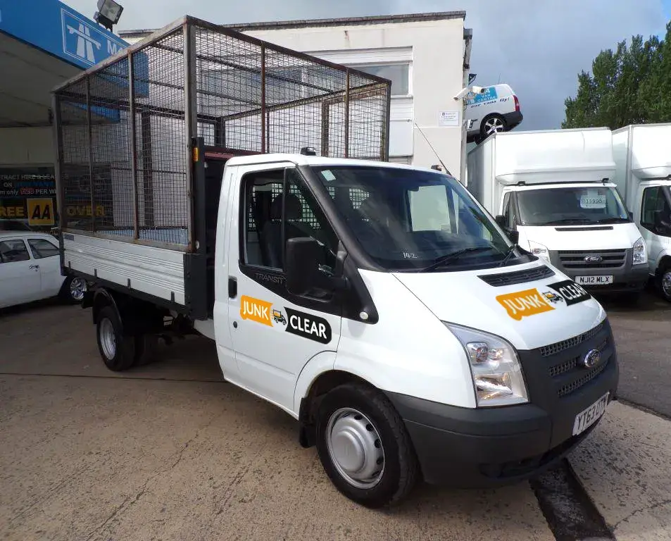 white van with JunkClear branding