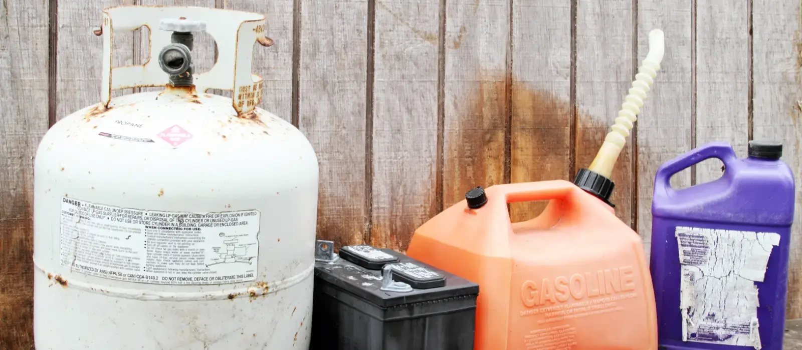 garden shed with canisters