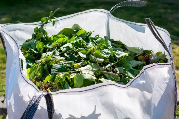 bag filled with green waste